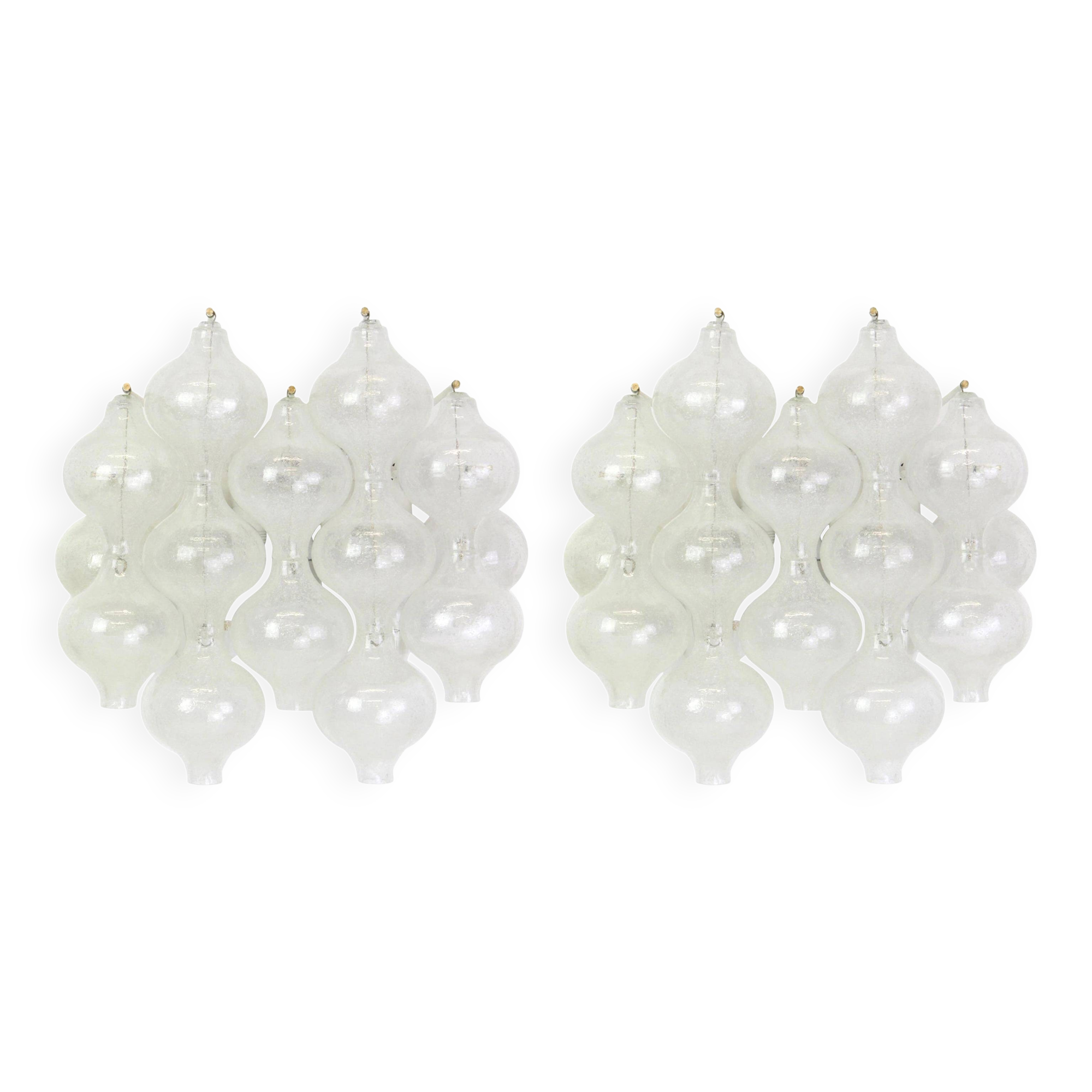 Pairs of large wall sconces 'Tulipan' Kalmar, Austria, 1970s