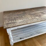 Wooden tray coffee table