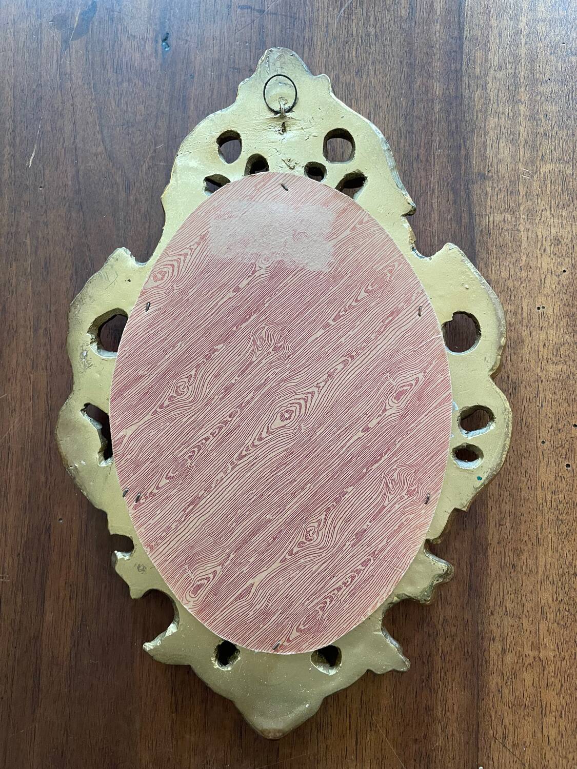 Golden rockery mirror