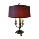 Desk lamp 3 fires style hot water bottle brass and bronze lion's paw deco office living room