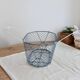 Large vintage blue wire basket