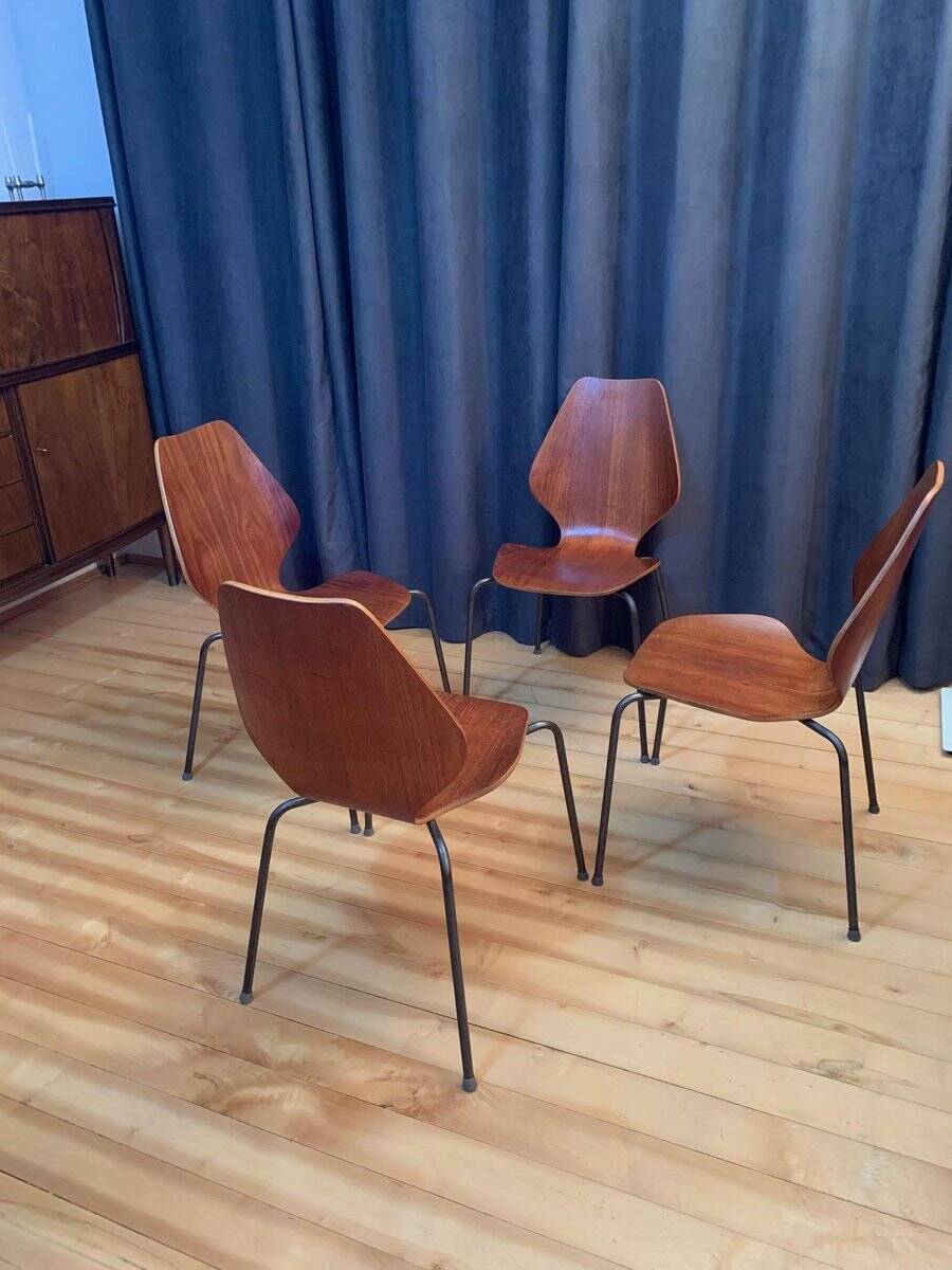 Chairs by Herbert Hirche for Jofy Stalmobler, Denmark, 1950s, set of 4