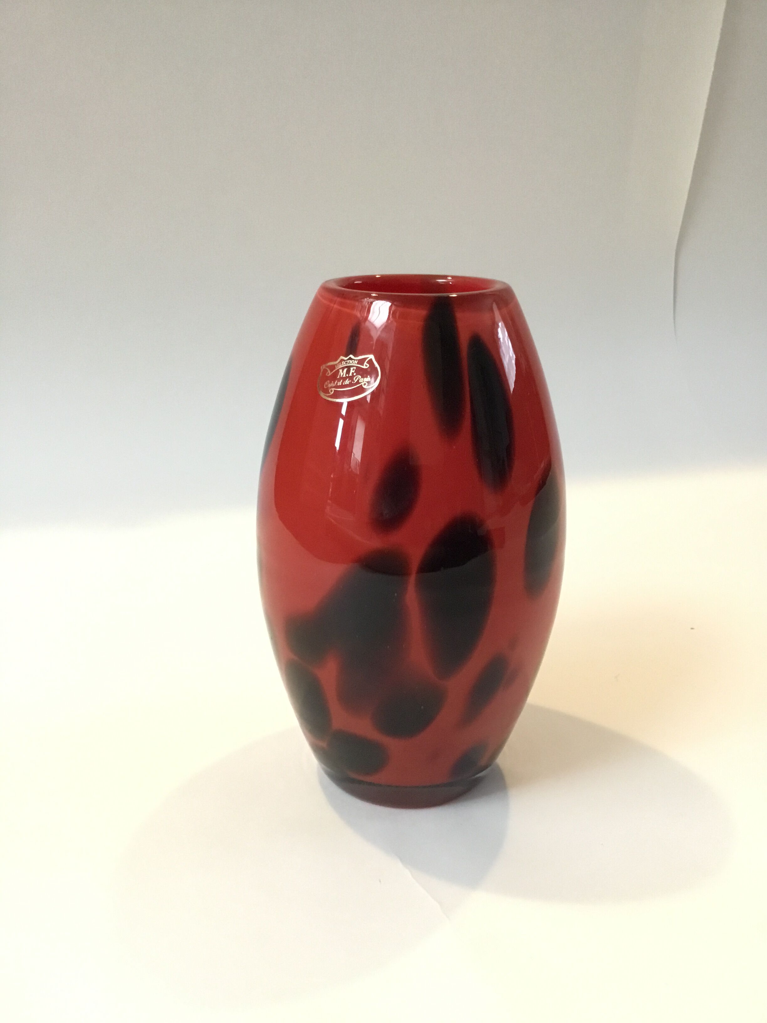 Vase cristal de Paris rouge