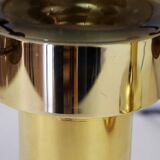 Pair of golden smoked glass lamps