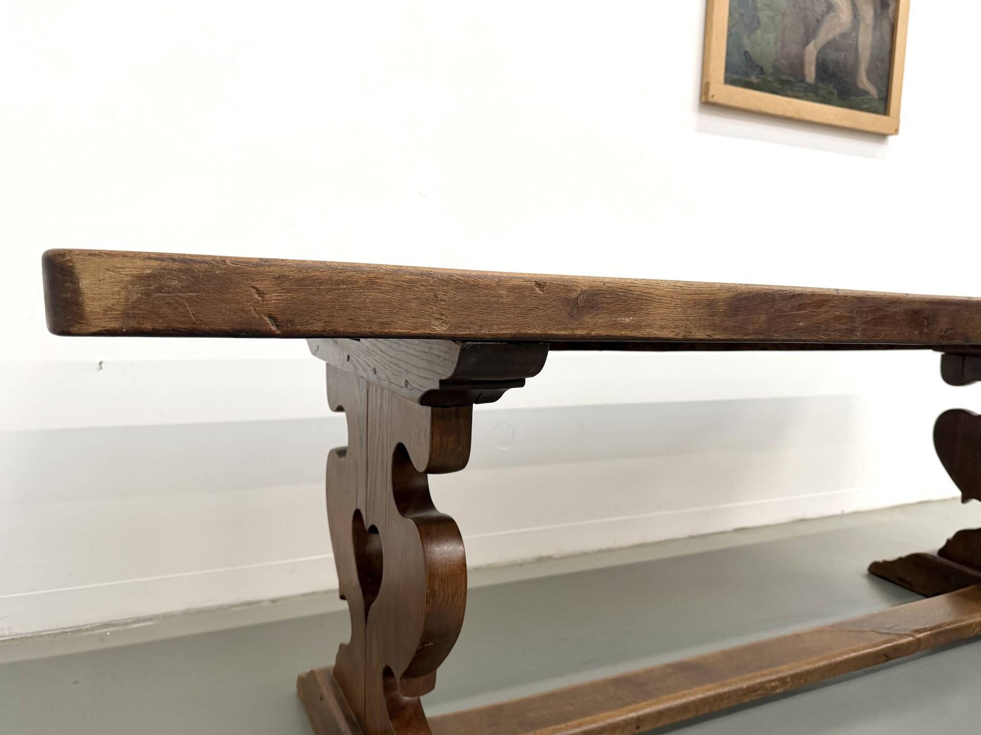 Table de monastère en chêne, circa 1900