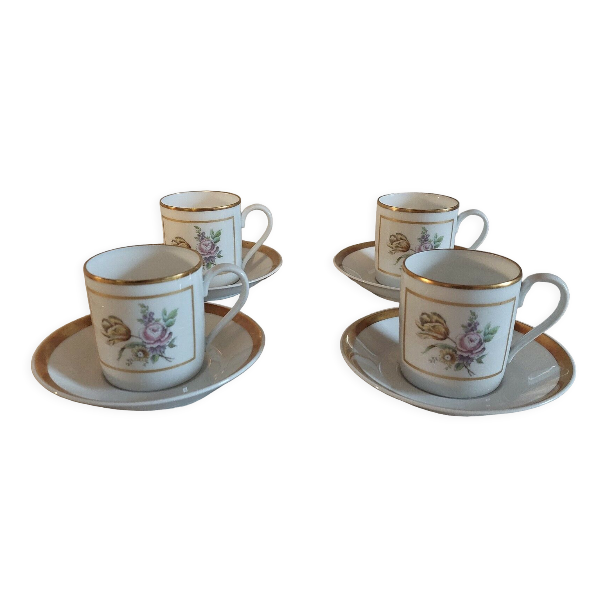 Cups series of four porcelain Hutschenreuther Selb Germany