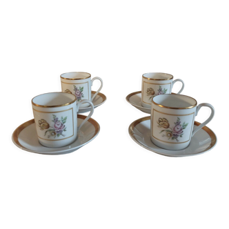 Cups series of four porcelain Hutschenreuther Selb Germany