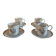 Cups series of four porcelain Hutschenreuther Selb Germany