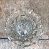 Vase en verre moulé made in Tchécoslovaquie années 70 vintage