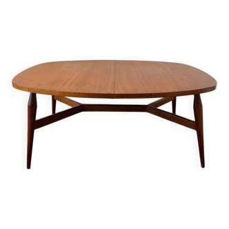 Danish low and high table in teak, Smørrebrød model 1960.