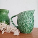 Old green slip pitcher