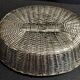 20th century braided silver metal bread basket