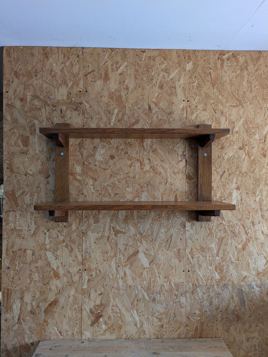 Oak wall shelf