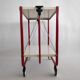 Vintage serving table in painted steel sheet from the years 80