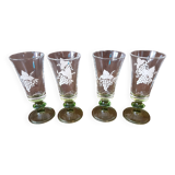 Set of 4 digestive glasses
