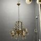 Vintage Italian Florentine Gold Gilt Tole Chandelier 1950’s 