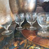 Antique engraved glasses