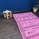 Moroccan Berber carpet handmade ethnic pink 140x245 cm