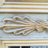 Louis XVI style trumeau mirror in patinated wood