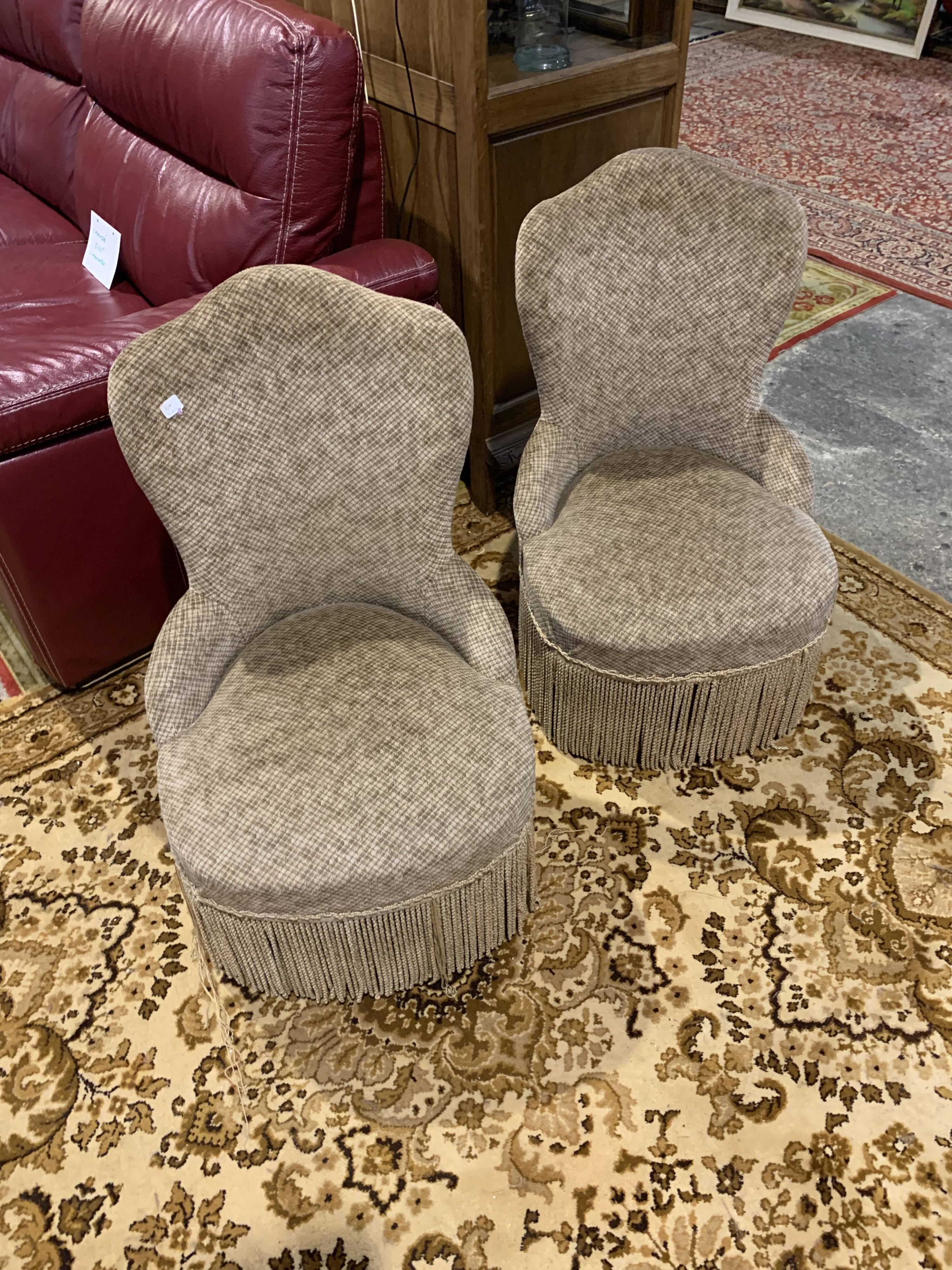 Fauteuils crapaud en velours