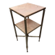 Vintage Brass With Marble Side Table 1950s
