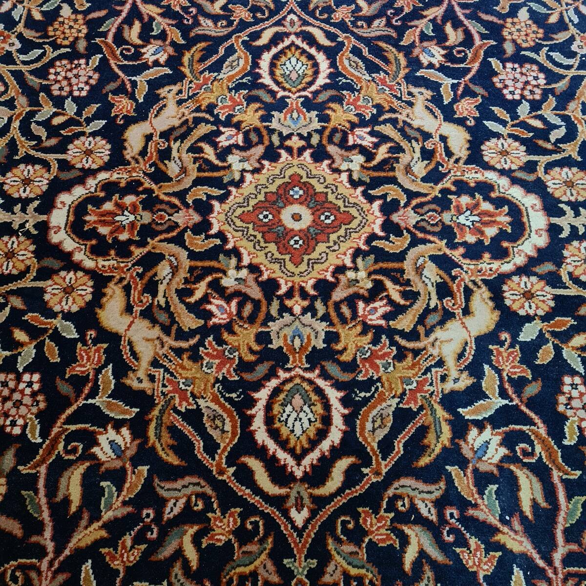 Indian Carpet With “Isfahan”/”Kechan” Design Mix From The 1980s