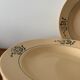 Set of 6 vintage green flowered deep plates from Saint Amand – Tableware