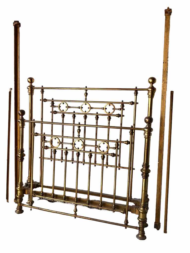 Early 20th century brass bed