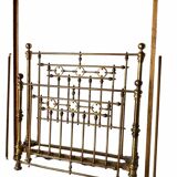 Early 20th century brass bed