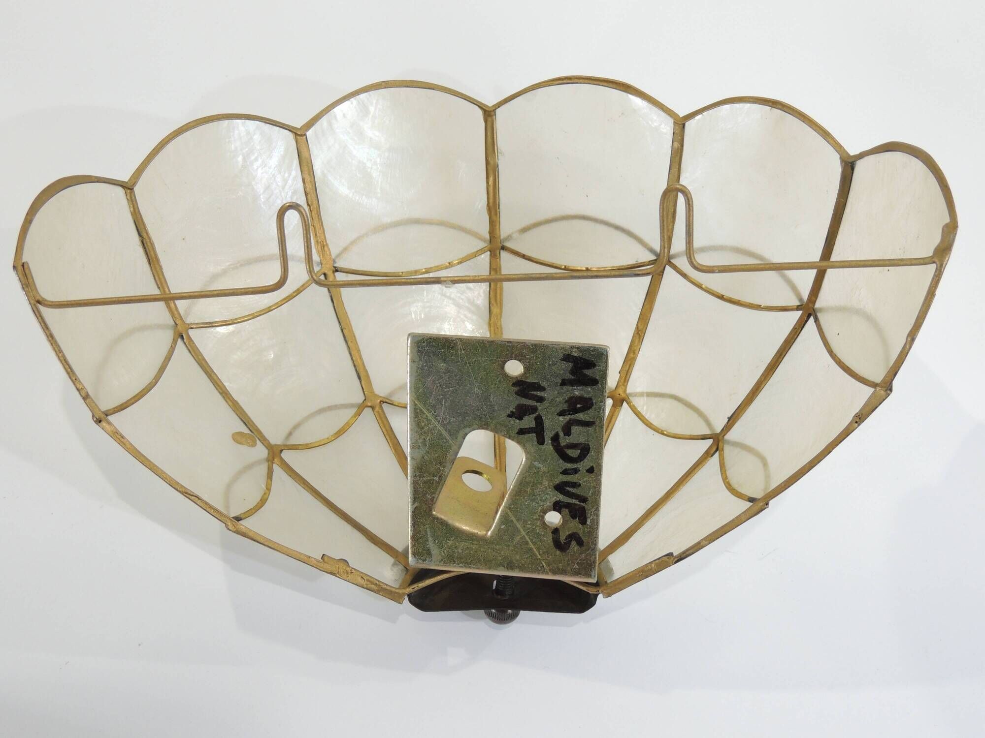Pair of mother-of-pearl /vintage wall lamps