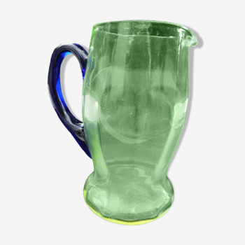 Old uraline blown glass pitcher late nineteenth