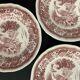 6 hollow plates Villeroy and Boch, red Burgenland model