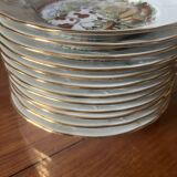 Set of 12 porcelain cheese plates