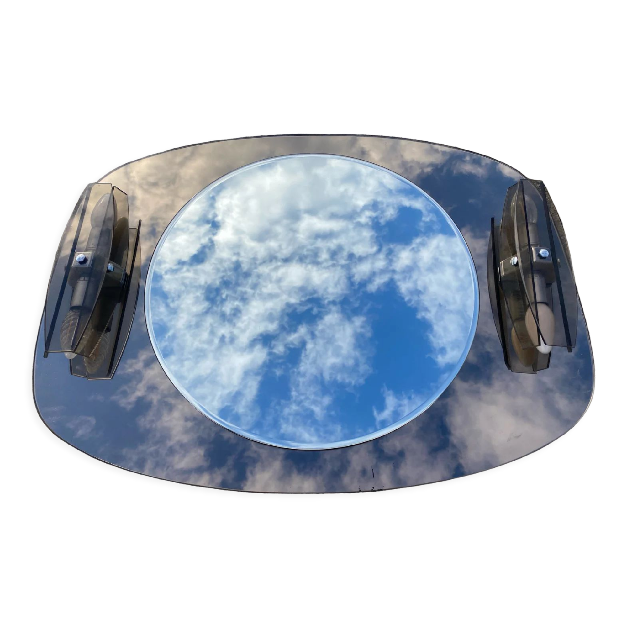 Mirror illuminating bathroom design, 79x60 cm