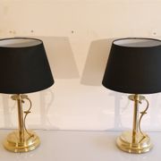 Pair of Scandinavian brass lamps by Tranas Stilarmatur 1970