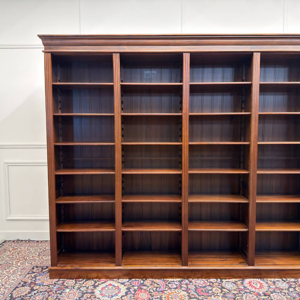 Large Classic English Open Bookcase