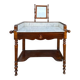 Dressing table in walnut and marble, late 19th century.