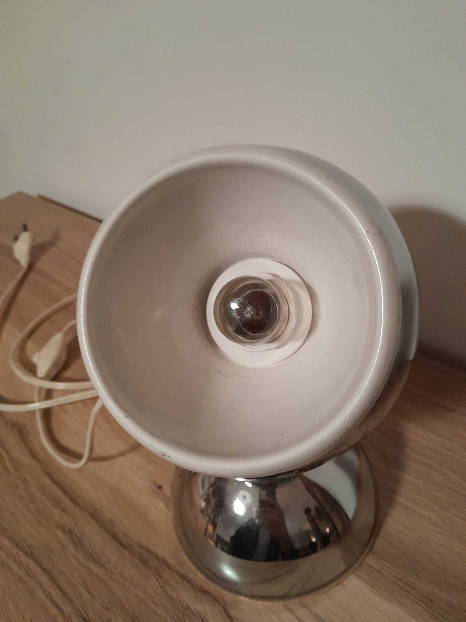 Vintage eye-ball table lamp Goffredo Regiani chrome metal