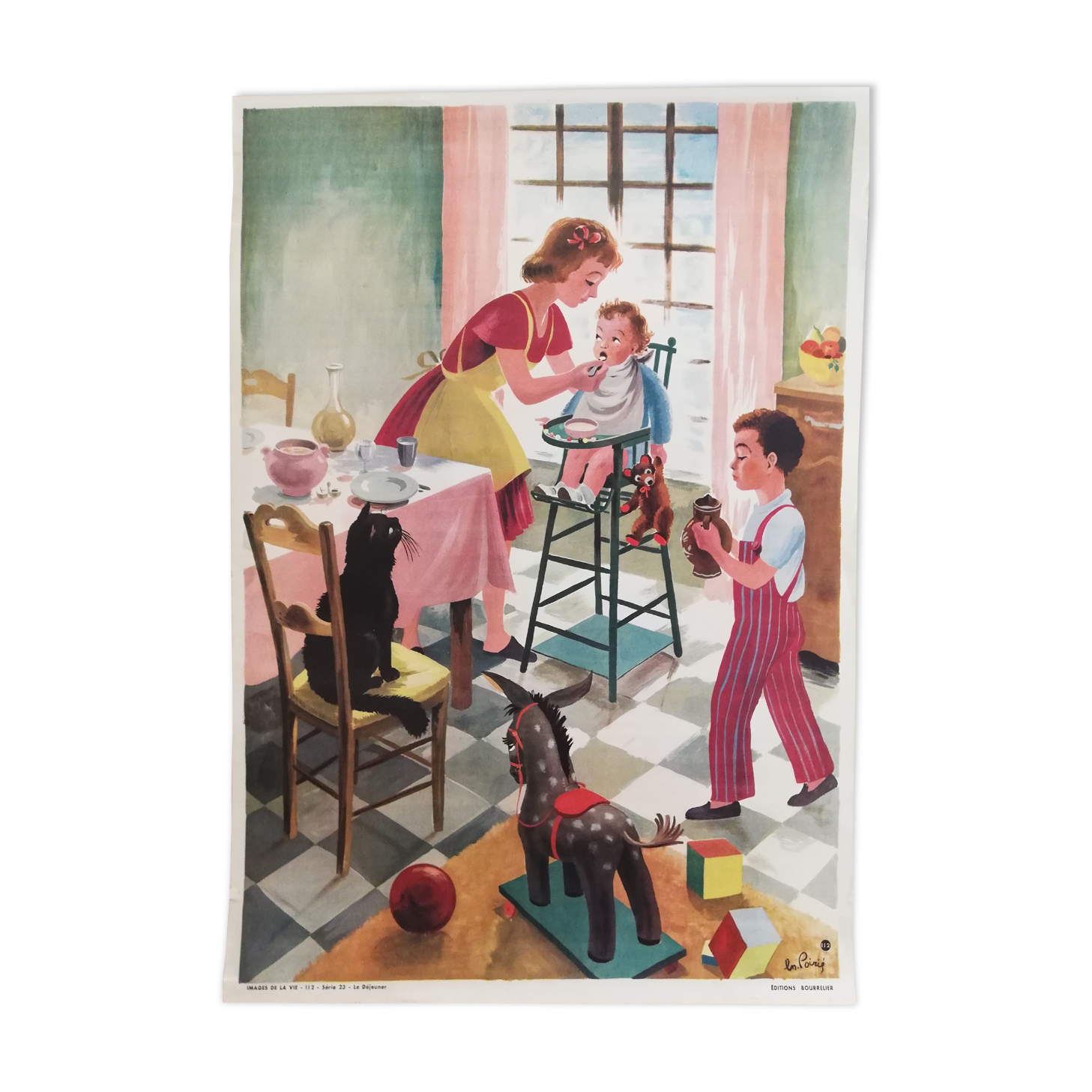 Vintage school poster Lunch