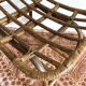 Vintage rattan stool 1970