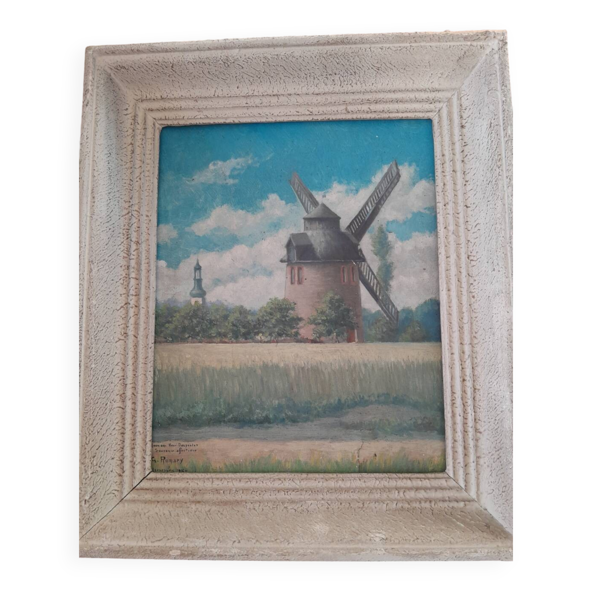 Landscape painting from Merseburg, 1916