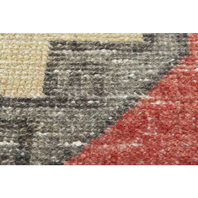 Turkish runner, vintage Oushak wool runner, geometric 70s runner 78x411
