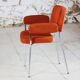 Vintage orange velvet armchair, 1970