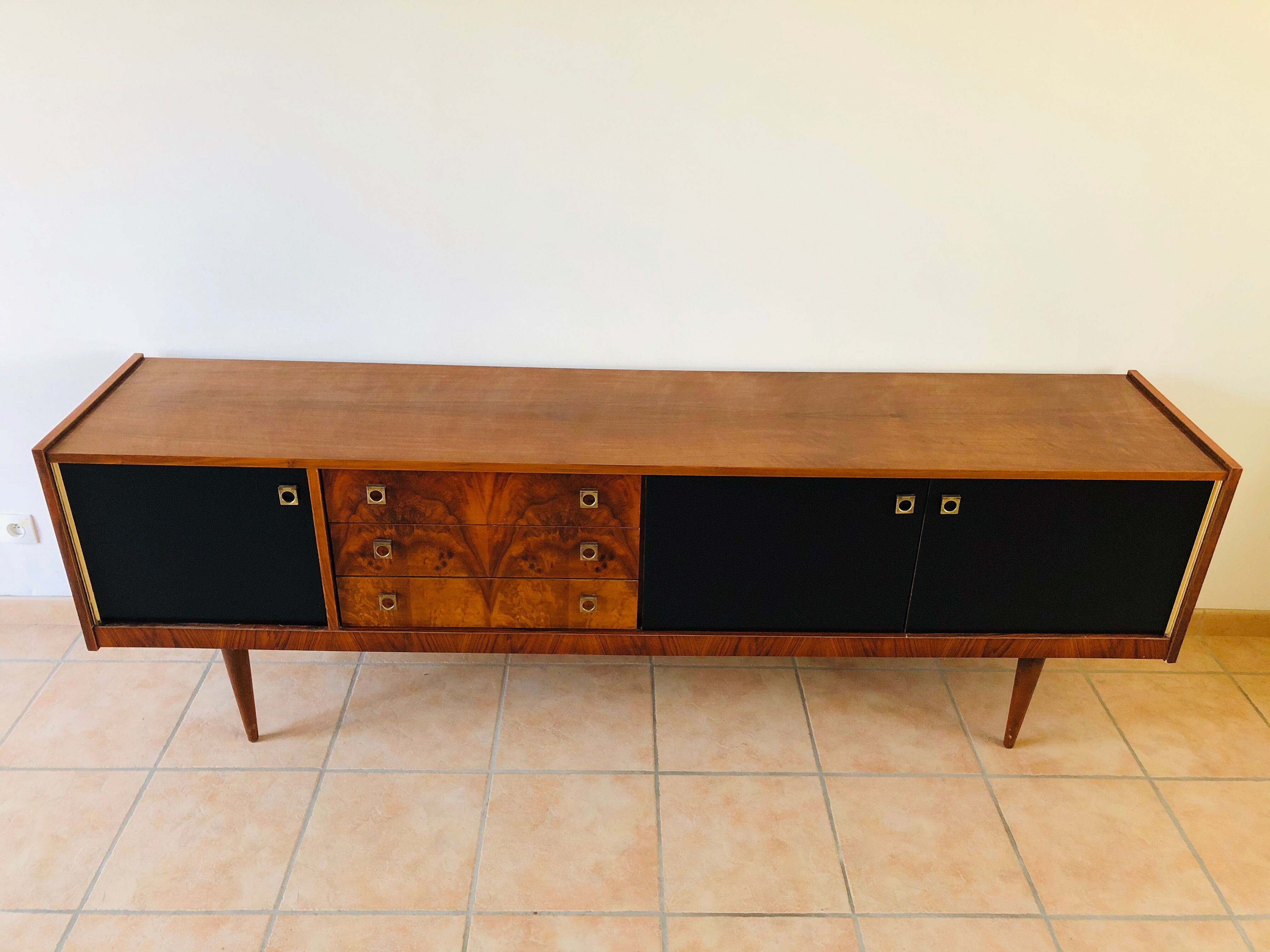 Vintage walnut sideboard, 1965