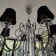 Murano crystal chandelier black lampshade