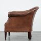 Cognac-coloured vintage cow leather club armchair in English style