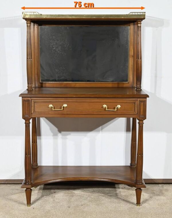 Table console en merisier, style Louis XVI, fin XIXème
