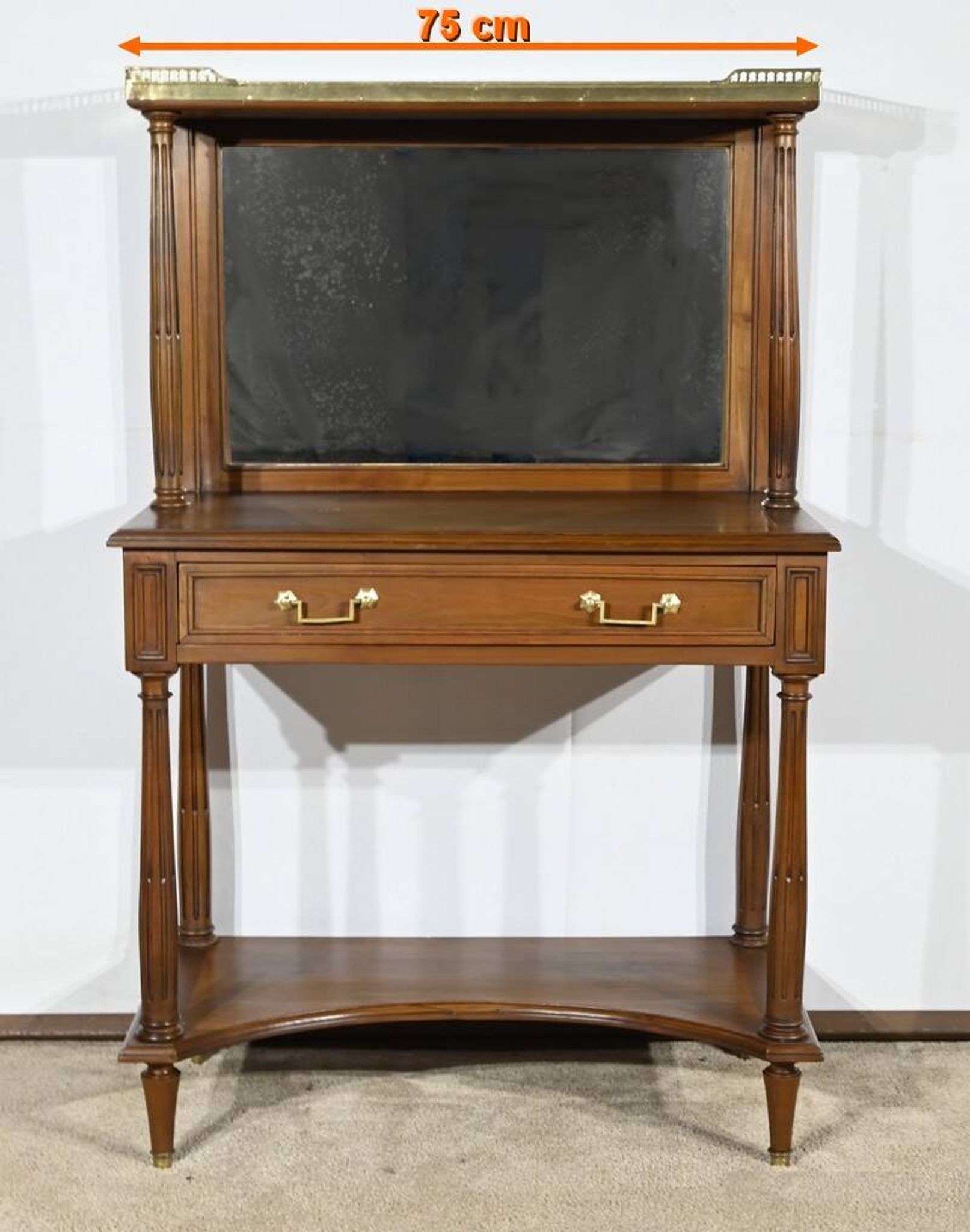 Table console en merisier, style Louis XVI, fin XIXème