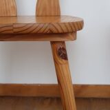 Pair of Scandinavian pine chairs