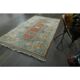 1970s Vintage Turkish Handmade Wool & Cotton Orange Area Rug 125x195